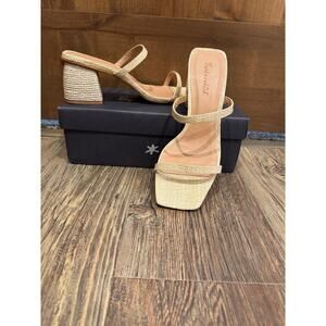 Splendid Kharis Sandal Natural low stacked wrapped heal, Size 9